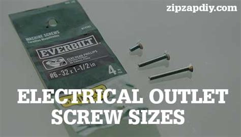 screw size for electrical box|electrical socket screw size chart.